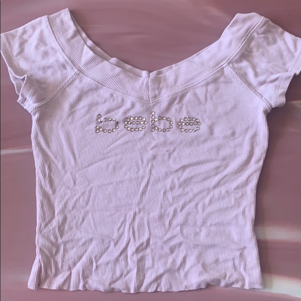 90’s  y2k style Bebe pink crop top